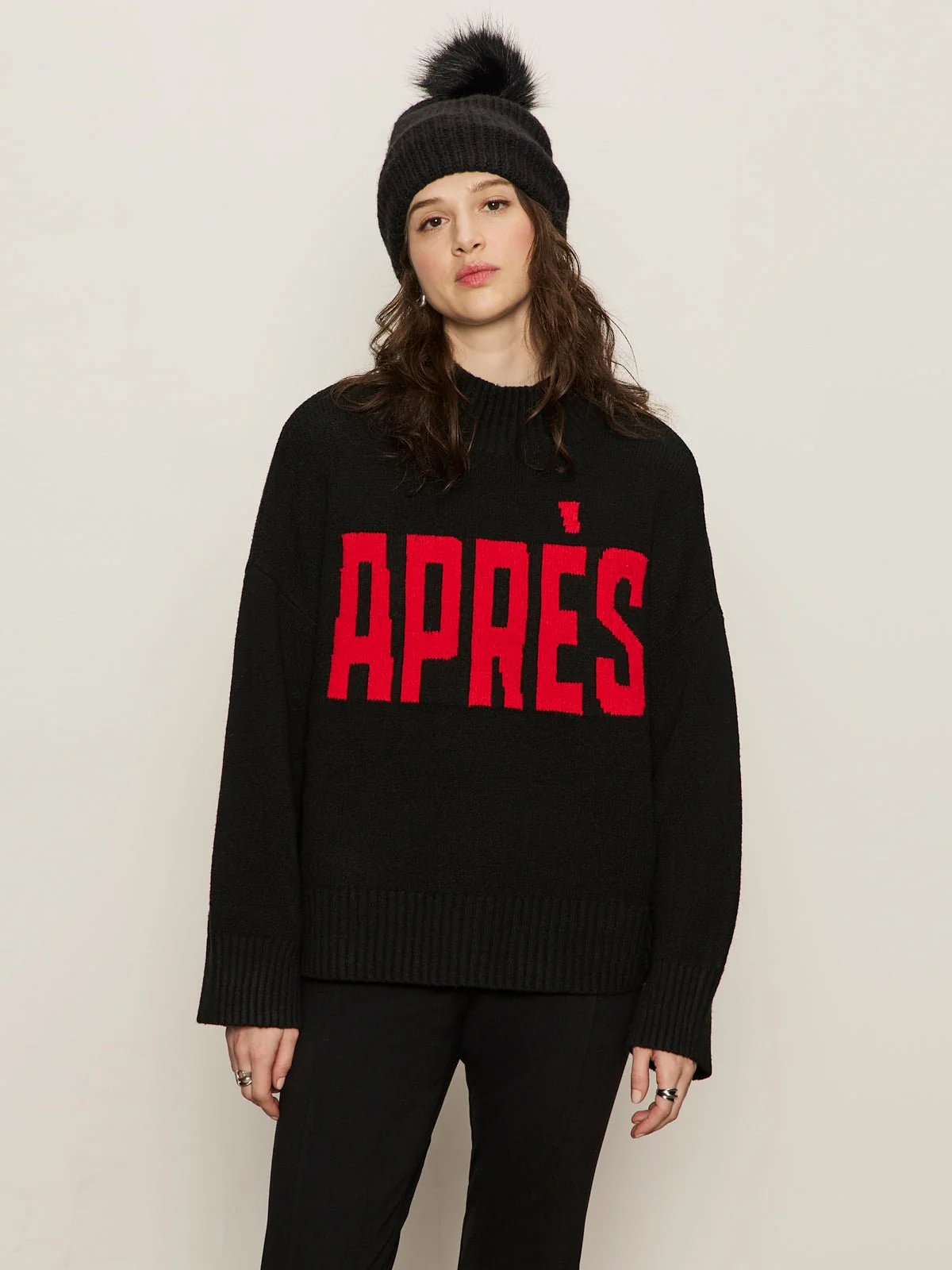 Apres Ski Sweater Black/Mars Red