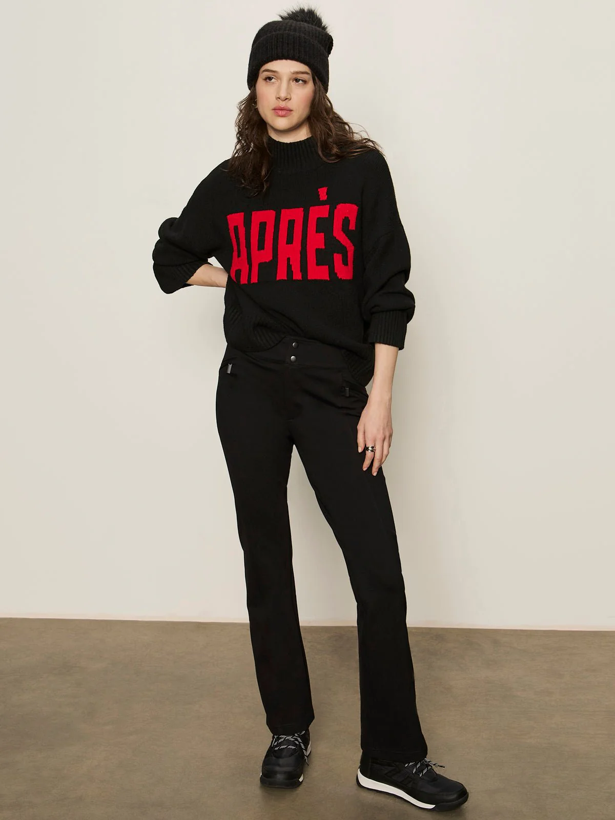Apres Ski Sweater Black/Mars Red Petite Sizing - Image 5