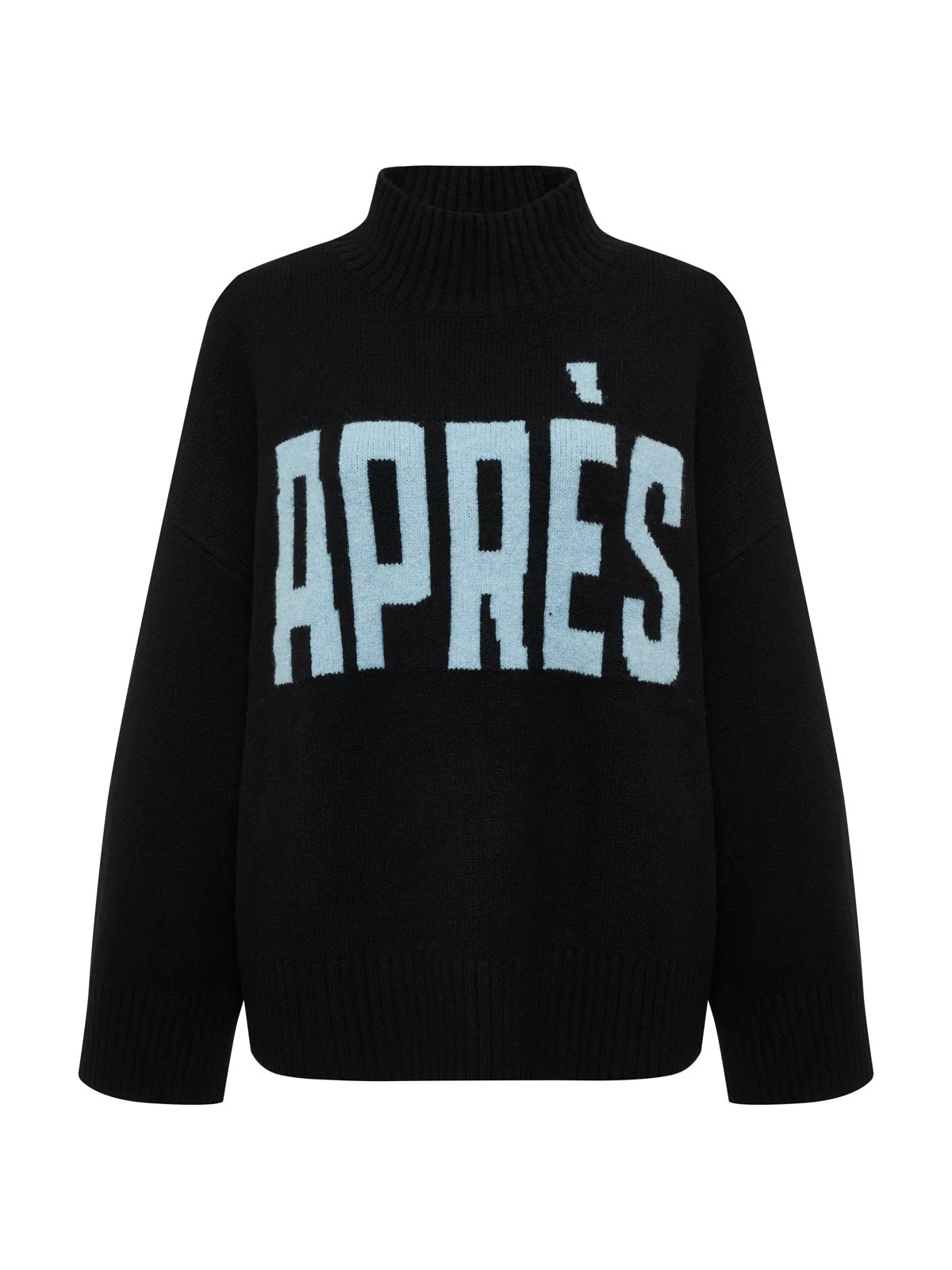 Apres Ski Sweater Black/Aquamarine Petite Sizing - Image 5