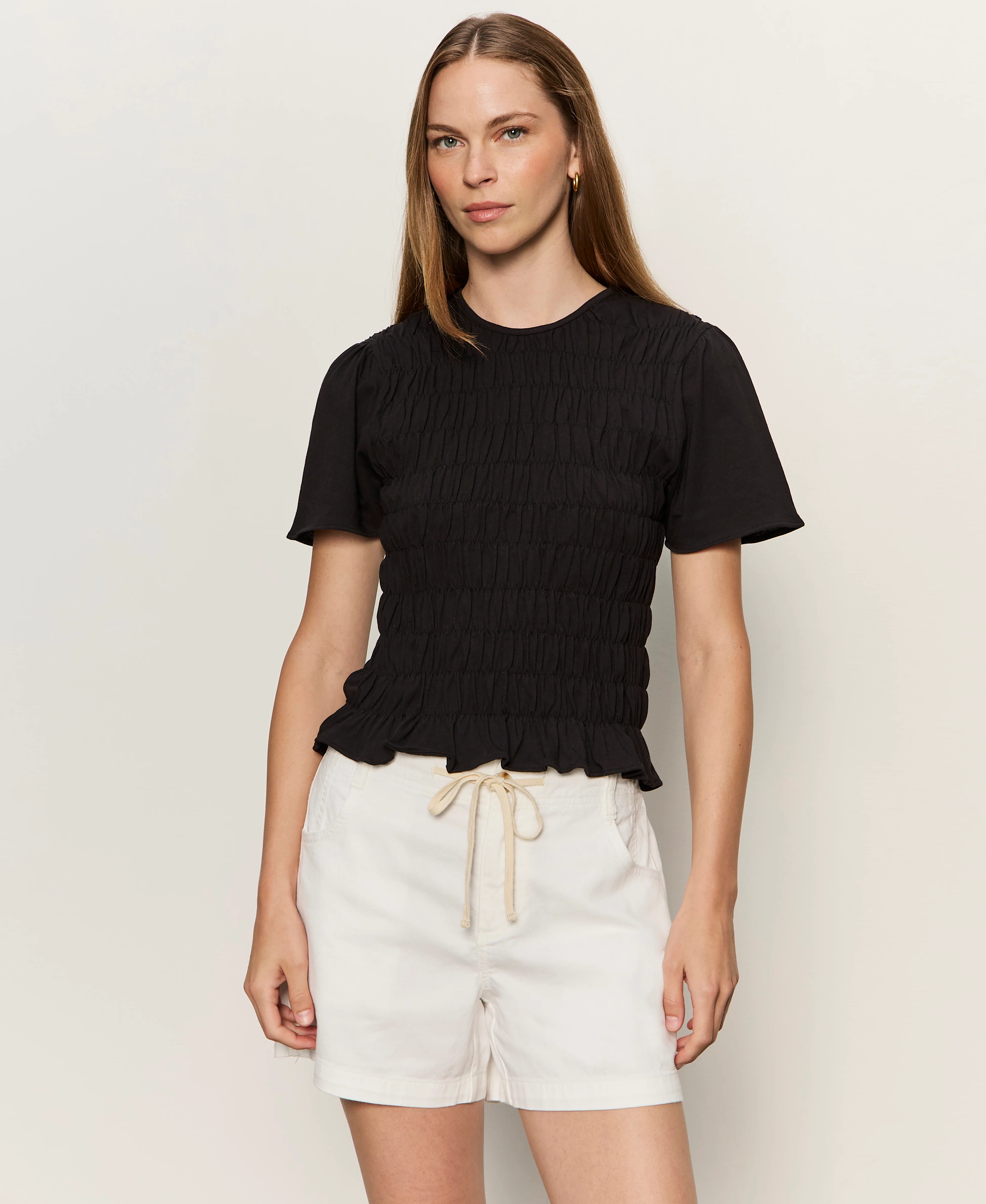 Better Together Smocked Top Black