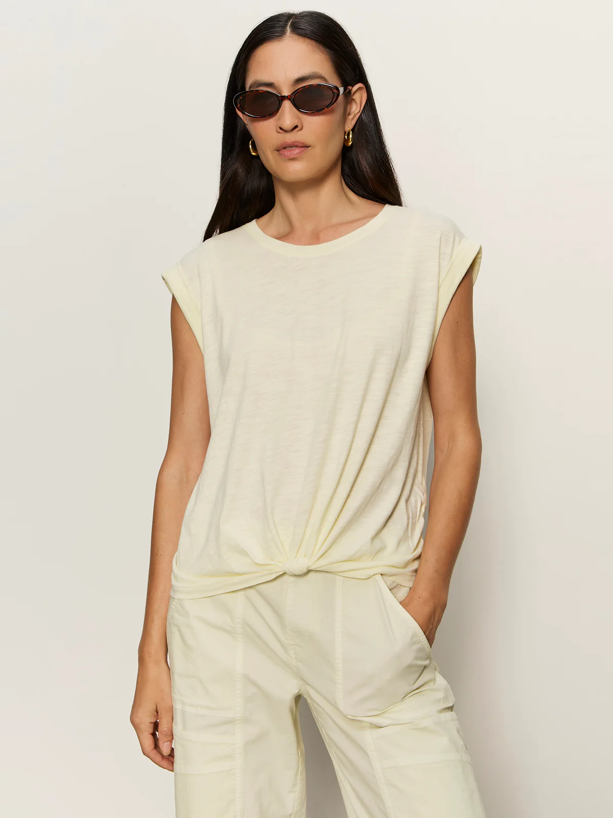 Knotted Muscle Tee Lemon Drop