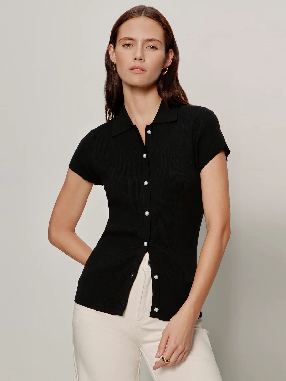 Lover Girl Ribbed Sweater Black