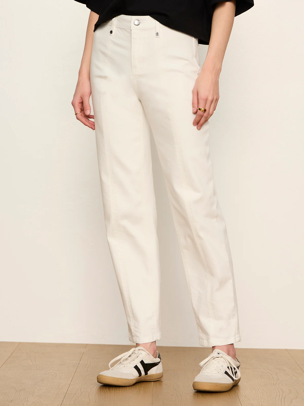 Nixie Slim Straight Ankle Jean Chalk - Image 3