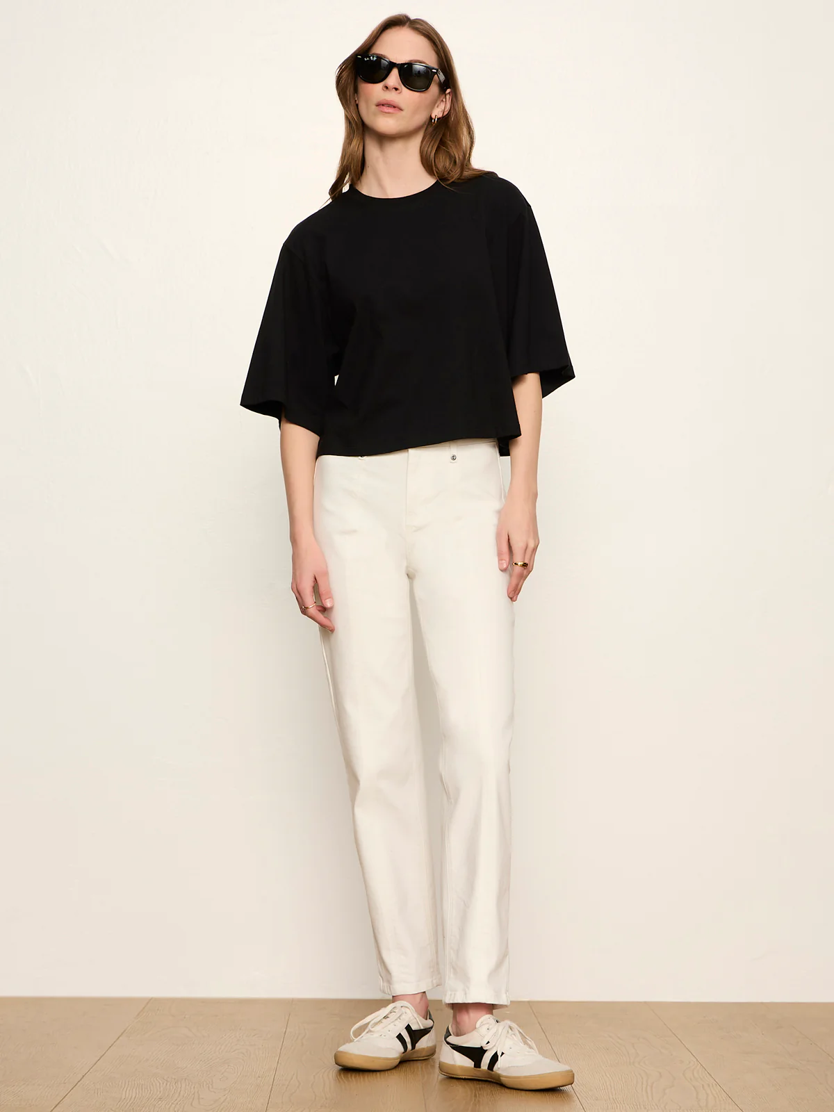 Nixie Slim Straight Ankle Jean Chalk - Image 5