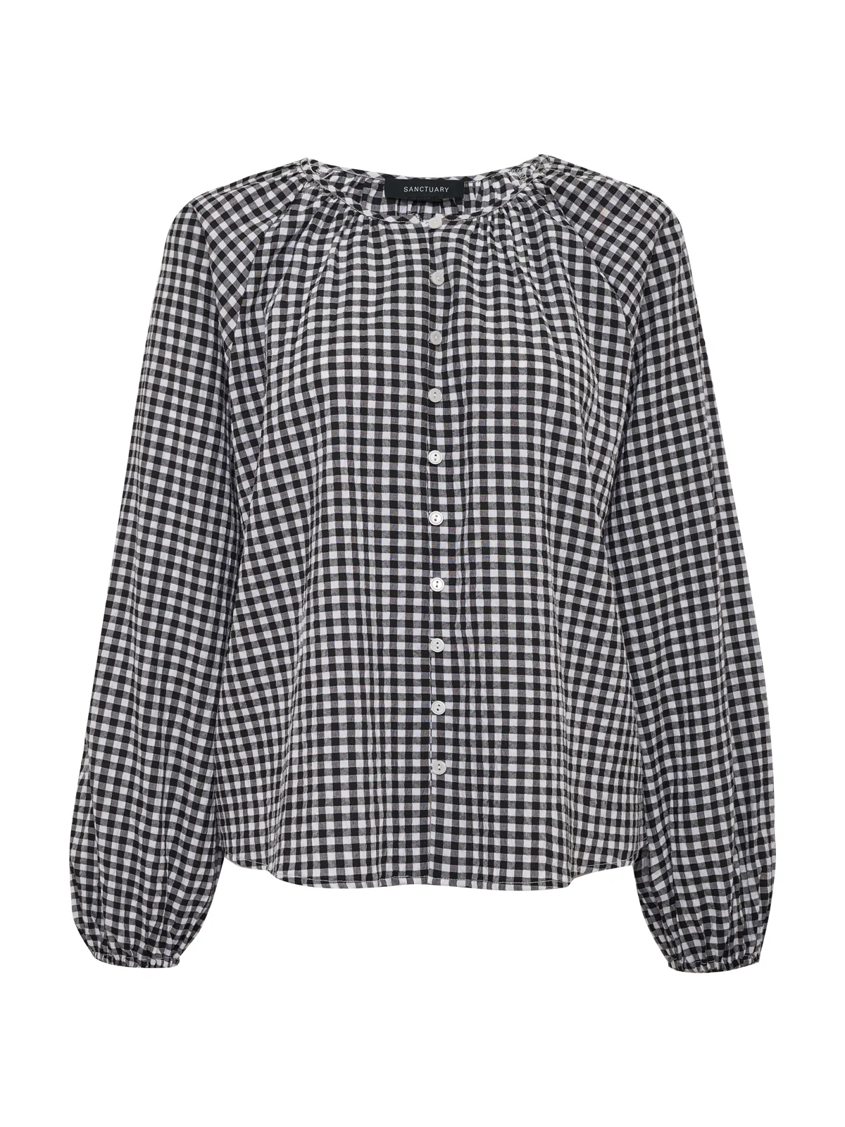 Perfect Gingham Button Blouse Picnic Extended Sizing - Image 6