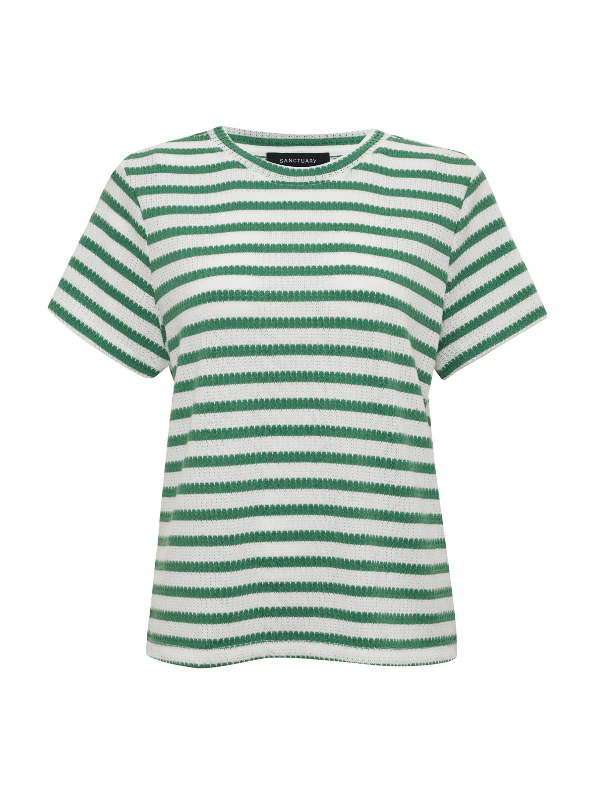 Perfect Textured Tee Chalk/Green Juice Stripe - Image 6