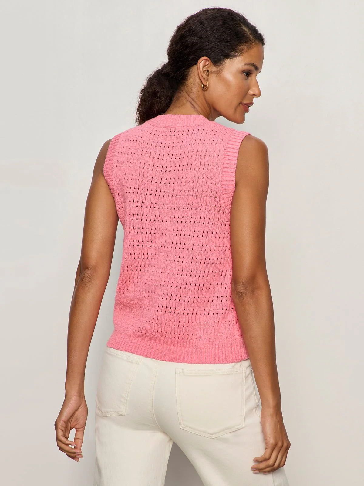Pointelle Shell Bloom Pink - Image 2