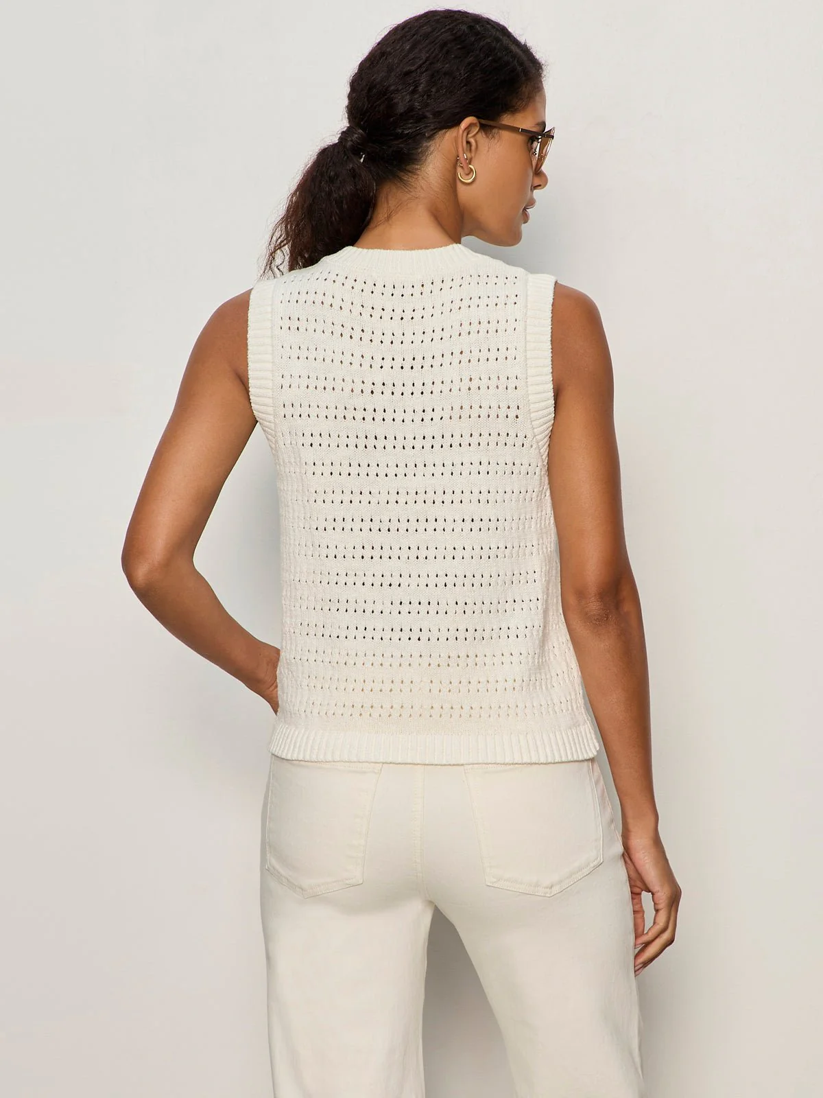 Pointelle Shell Vintage Ivory - Image 2