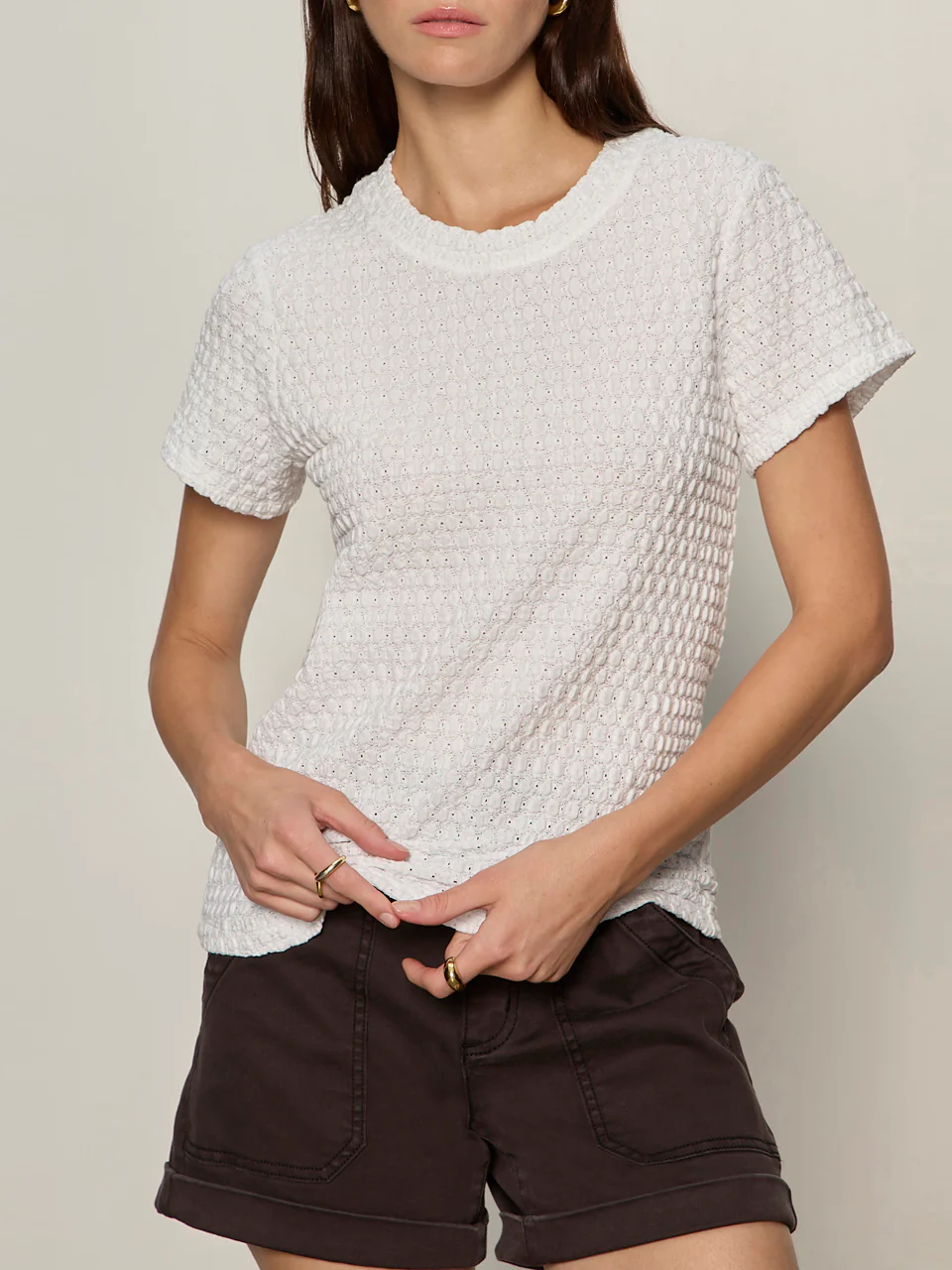Pucker Up Perfect Tee White Petite Sizing