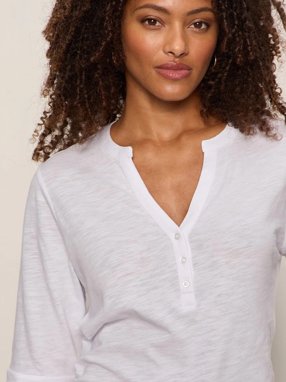 Rolled Sleeve Tee White - Image 2