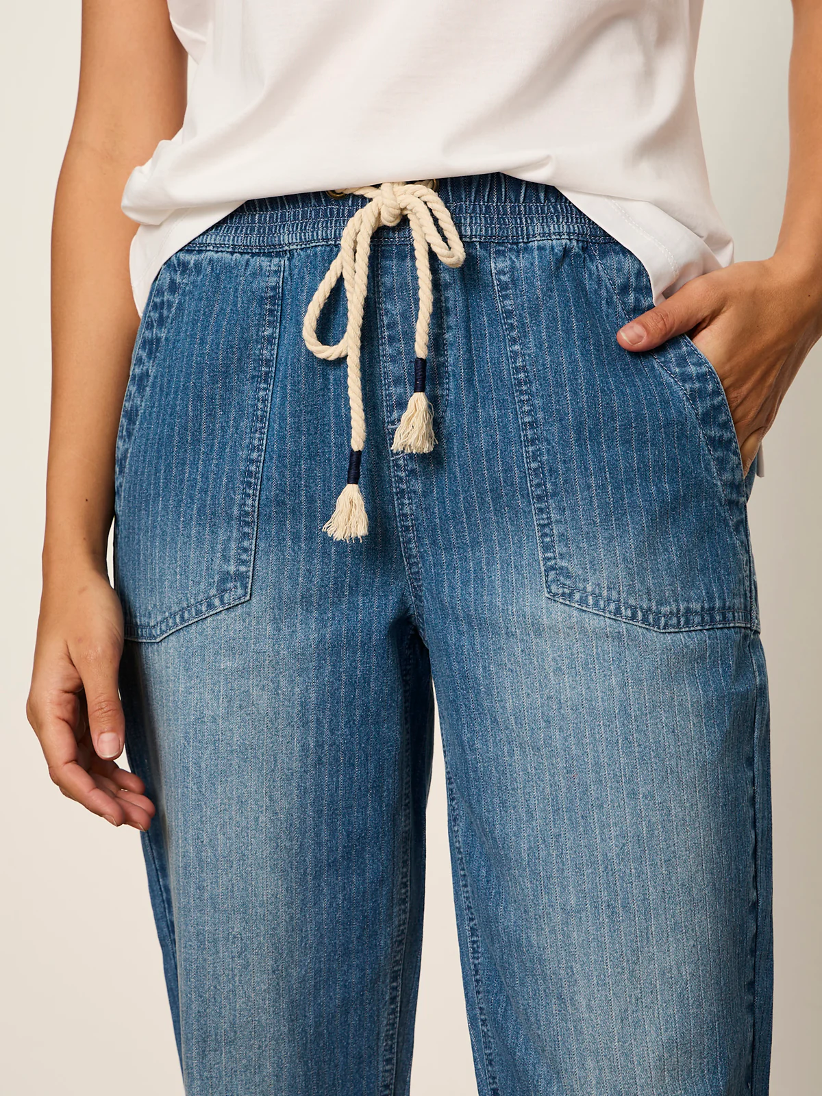 Stella Soft Barrel Jean Railroad Stripe - Image 4