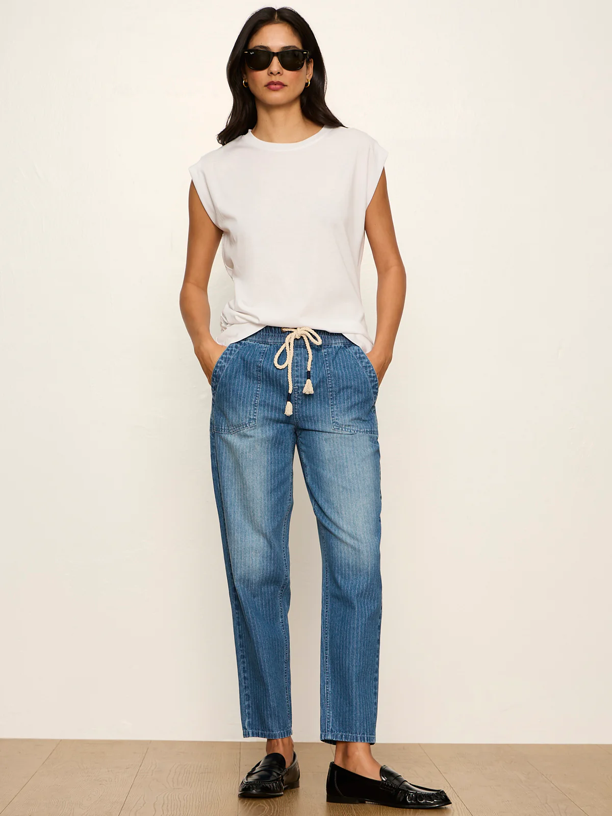 Stella Soft Barrel Jean Railroad Stripe - Image 6