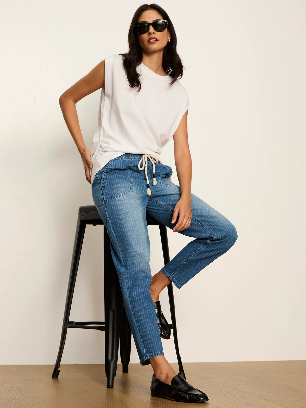 Stella Soft Barrel Jean Railroad Stripe - Image 7