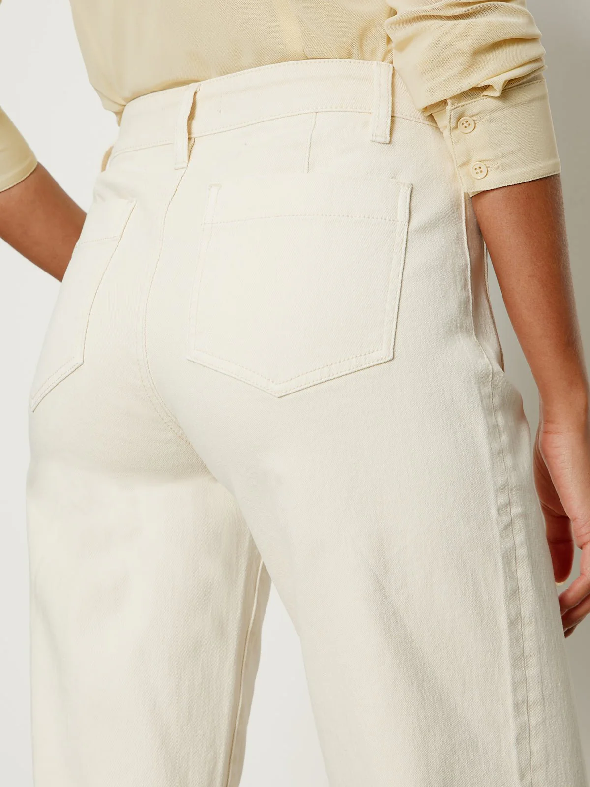 The Marine Standard Rise Denim Pant French Vanilla - Image 4