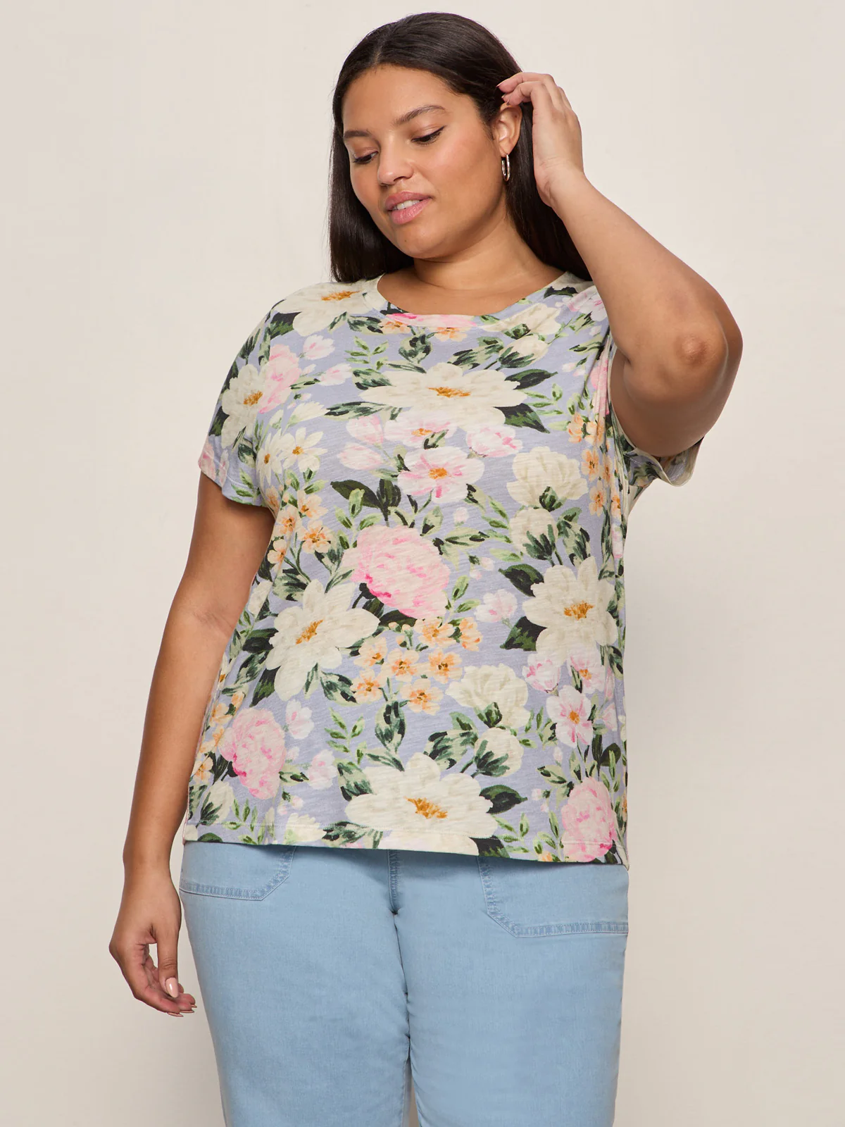The Perfect Tee Spring Floral Extended Sizing