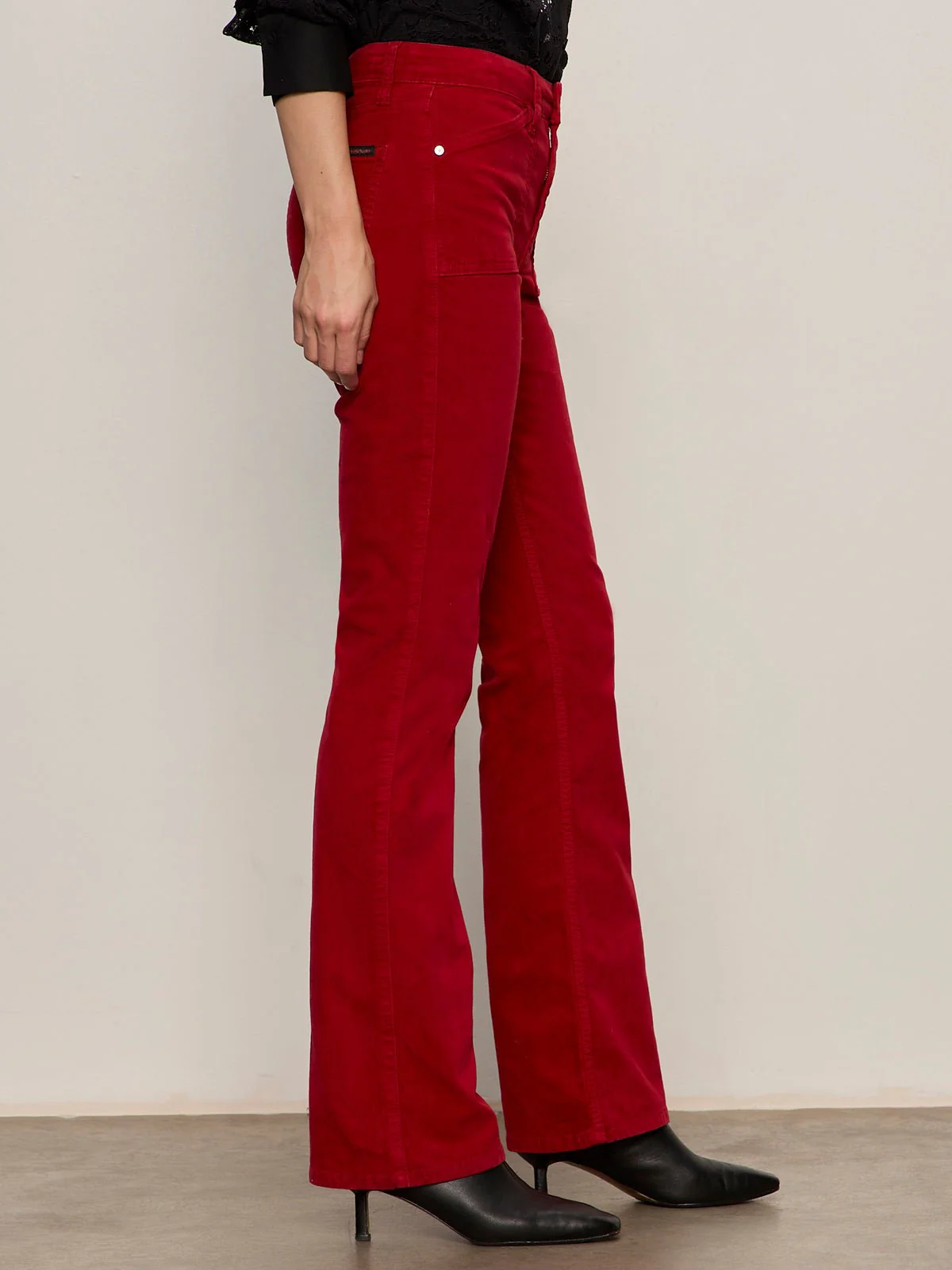 Velveteen Brook Bootcut Pant Cherry Lacquer - Image 2