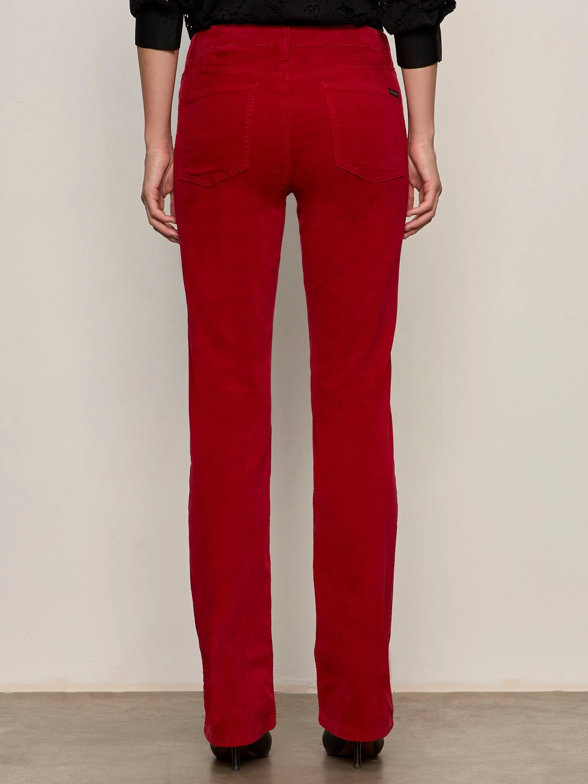 Velveteen Brook Bootcut Pant Cherry Lacquer - Image 3