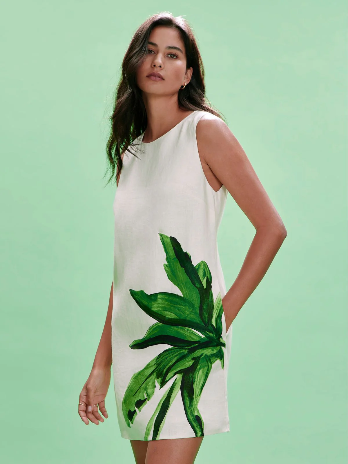Way To Be Linen Shift Dress Palmetta